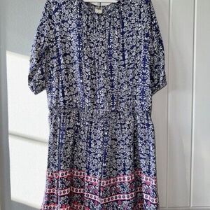 OshKosh dress. Size 8. Navy blue and white. Knee length. New without tags. Girls